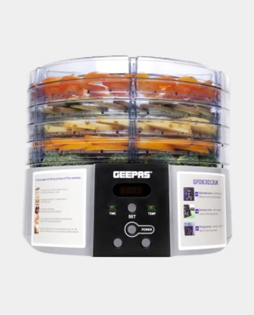 میوه و سبزی خشککن جیپاس | Digital Food Dehydrator Geepas مدل GFD63013UK